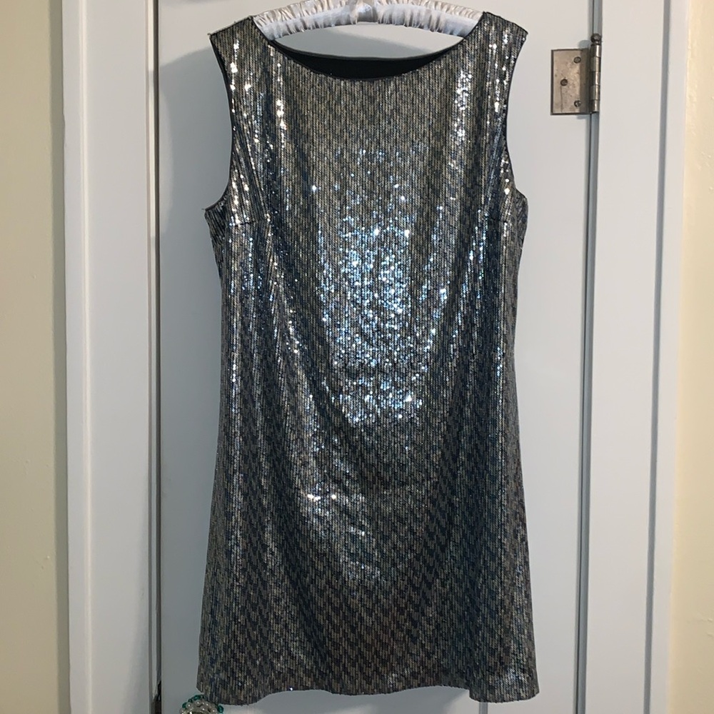 WHBM Sequins Dress, Fully Lined & Stretch, Pop-over, Comfy Glam, Wedding, Party
